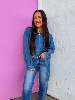 Adeline Denim Top