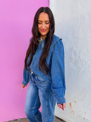 Adeline Denim Top
