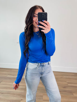 Everyday Essential Long Sleeve-Ocean Blue