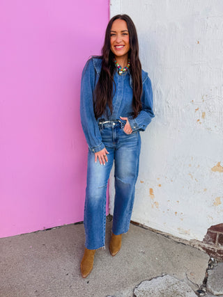 Adeline Denim Top