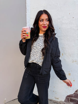 Chandler Quilted Jacket-Black