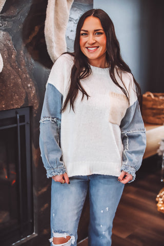 Kassidy Sweater-Cream/Taupe