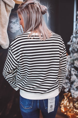 Julia Striped Bow Top