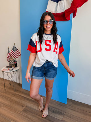 USA Color Block Top