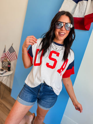 USA Color Block Top