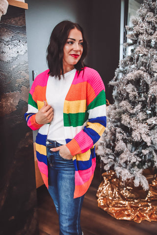 Victoria Color Block Cardigan