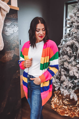 Victoria Color Block Cardigan