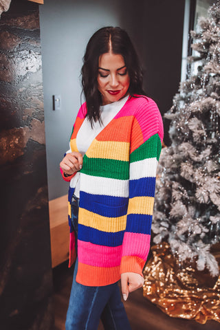 Victoria Color Block Cardigan