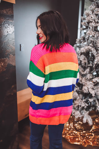 Victoria Color Block Cardigan