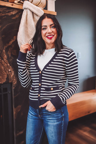 Bristol Striped Cardigan