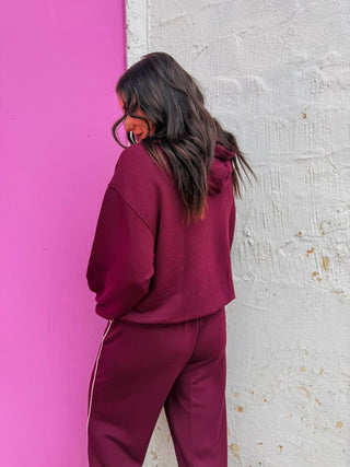 Weekend Mode Hoodie-Dark Cherry