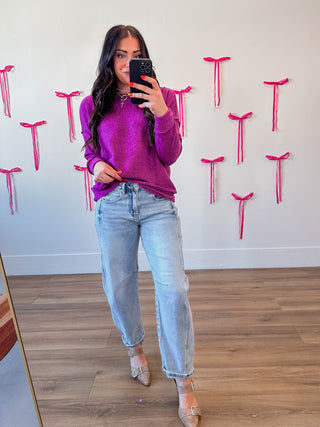 Macey Sweater-Light Plum