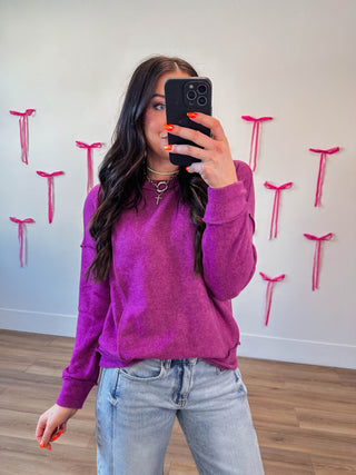 Macey Sweater-Light Plum