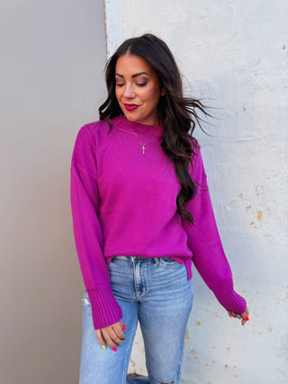 Sophia Sweater-Magenta