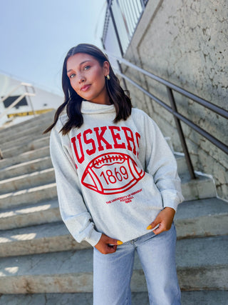 Nebraska Campus Roll Neck Sweatshirt