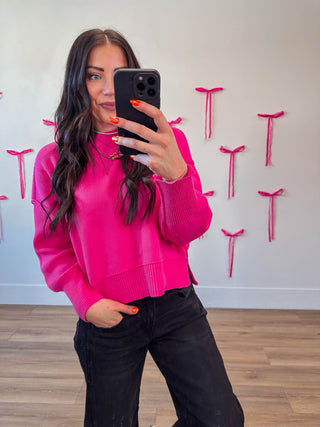 Naomi Sweater-Fuchsia