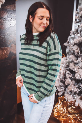 Jade Striped Sweater