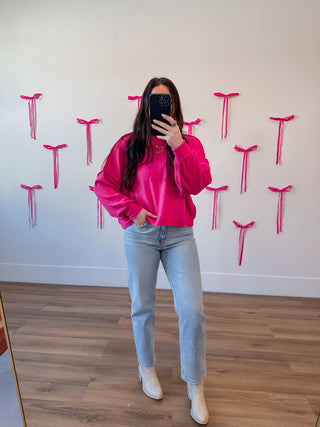 Callie Sweater-Fuchsia