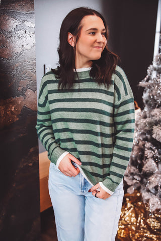 Jade Striped Sweater