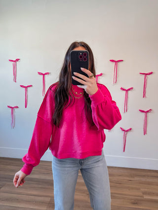 Callie Sweater-Fuchsia