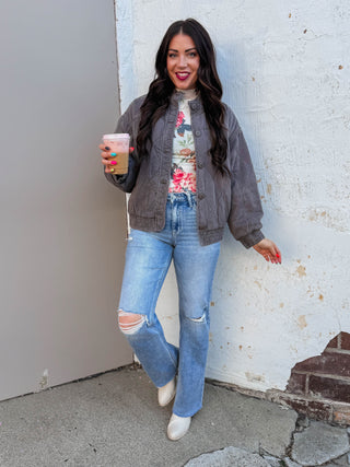 Cierra Floral Mesh Top