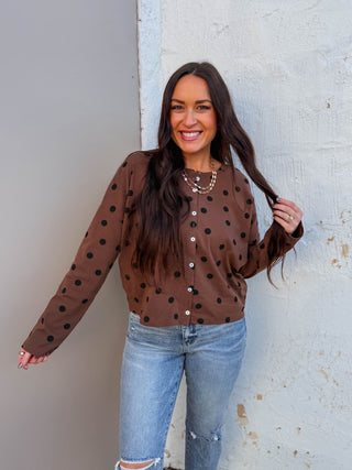 Sweet Spot Cardigan-Brown