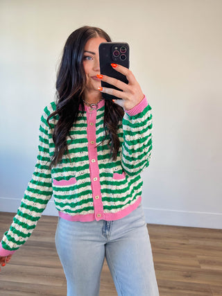 Raelee Striped Cardigan