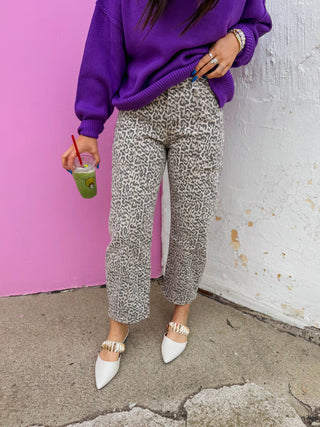 Wild Thing Leopard Barrel Denim