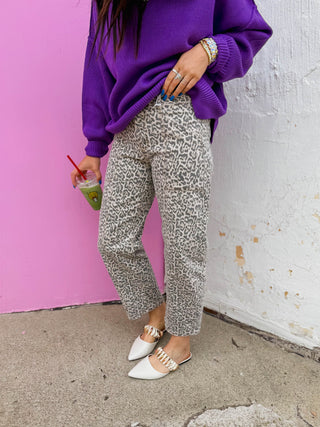 Wild Thing Leopard Barrel Denim