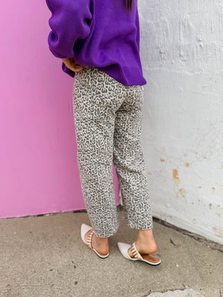 Wild Thing Leopard Barrel Denim