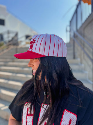 Nebraska Pinstripe Trucker Hat