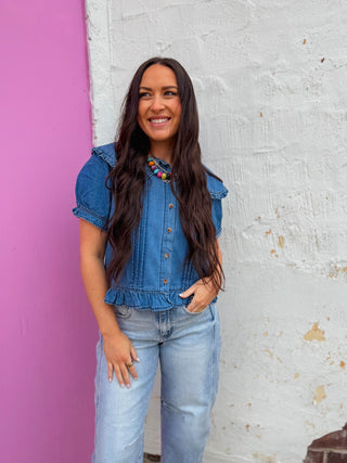 Willa Denim Top