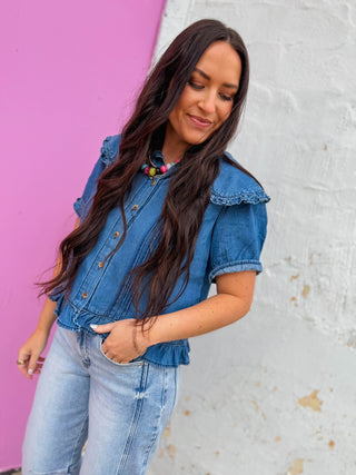 Willa Denim Top