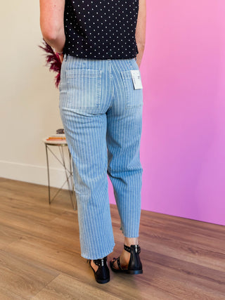 Olivia Striped Barrel Denim