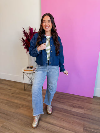 Melanie Striped Top-Apple Green