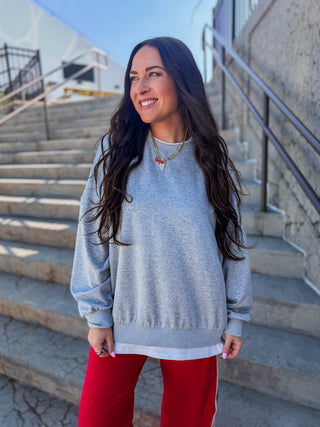 Elevated Ease Pullover-H. Grey
