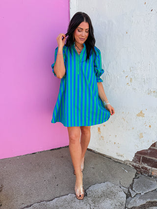 Julia Striped Mini Dress