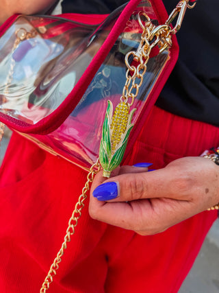 Corn On The Cob Embellished Bag Charm