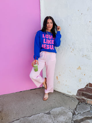 Cotton Candy Cloud Striped Pants