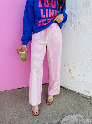 Cotton Candy Cloud Striped Pants