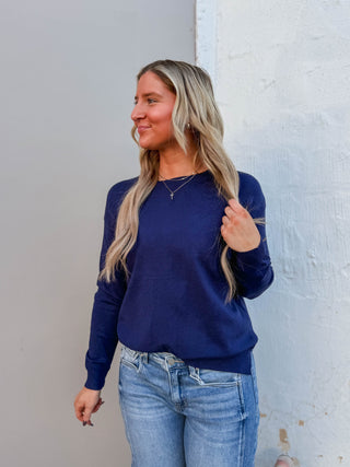 Nadine Sweater-Navy
