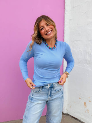 Base Layer Long Sleeve-Chambray Blue