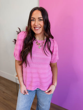 Lindy Knit Top-Pink