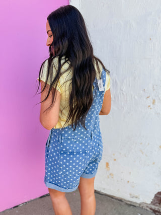 Denim Dot Overalls