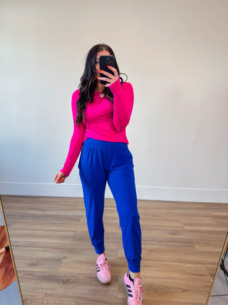 On The Go Joggers-Royal