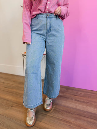Petal Pop Denim Pants