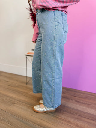 Petal Pop Denim Pants
