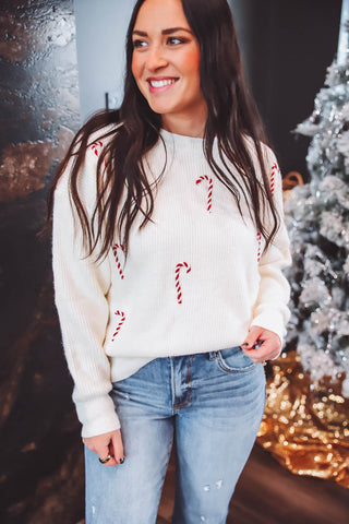 Candy Cane Lane Sweater