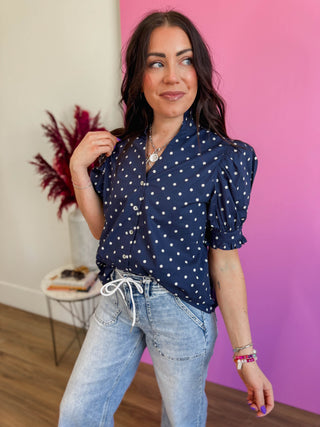 Chelsie Polka Dot Top