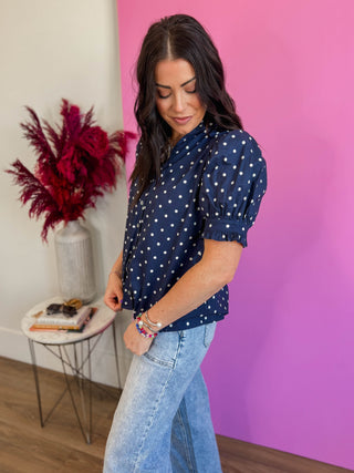Chelsie Polka Dot Top